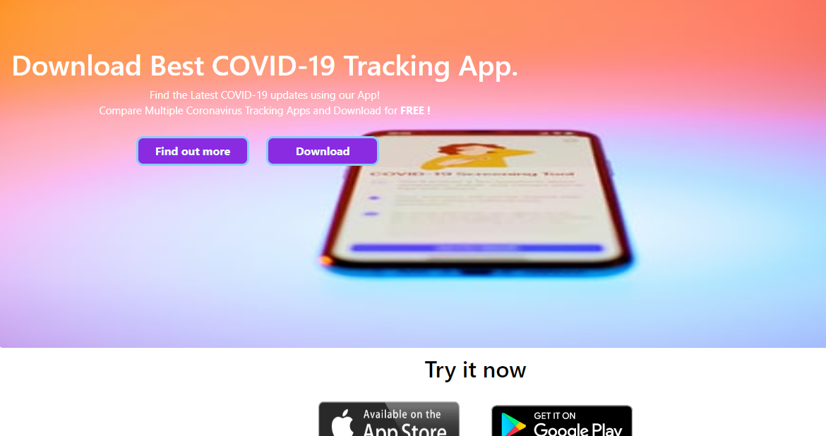 Covid Landing web app
